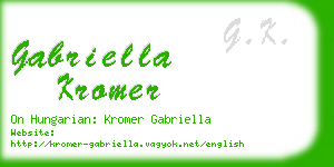 gabriella kromer business card